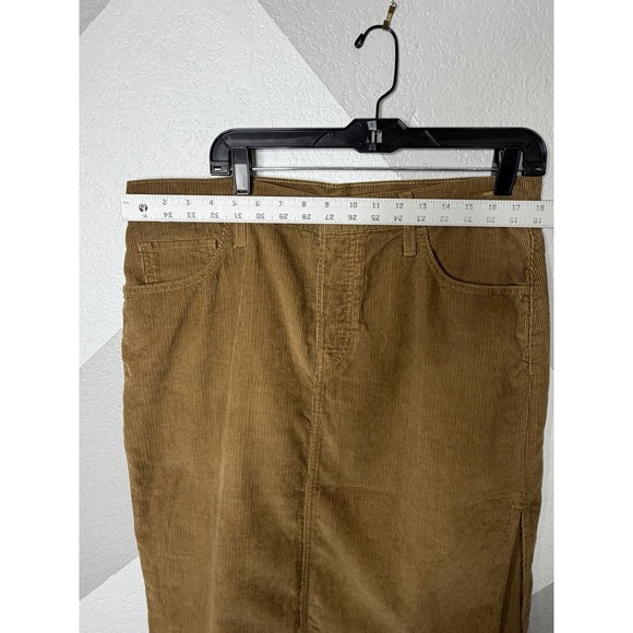 Levi's Womens Brown Corduroy Side Slit Midi Skirt Size 32 - Picture 10 of 13